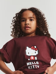 Cotton On Red Hello Kitty Drop Shoulder Short Sleeve T-Shirt - Image 2 of 5