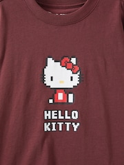 Cotton On Red Hello Kitty Drop Shoulder Short Sleeve T-Shirt - Image 4 of 5