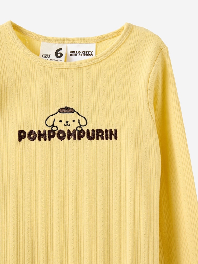 Cotton On Yellow Hello Kitty Jade Crew Pointelle Top - Image 2 of 3
