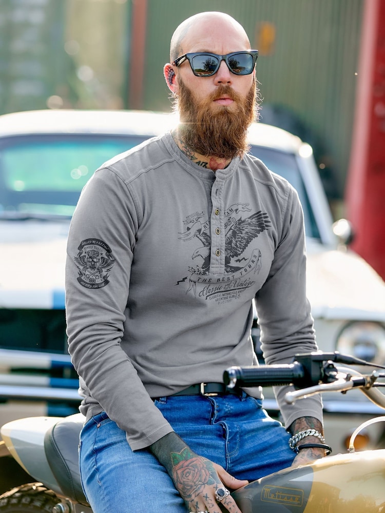 Joe Browns Grey Eagle Eyed Henley - Image 1 of 8