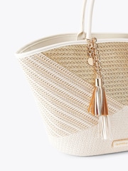 Carvela Brown Elena Stripe Basket Bag - Image 4 of 4