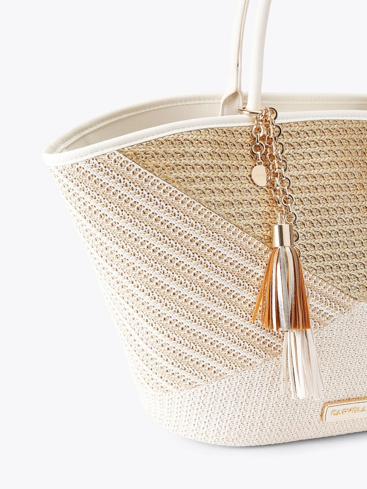 Carvela Brown Elena Stripe Basket Bag - Image 4 of 4