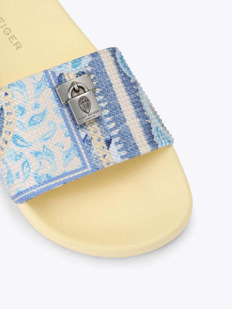 Kurt Geiger London Blue Brixton Poolslide Sandals - Image 5 of 5 Kurt Geiger London Blue Brixton Poolslide Sandals - Image 5 of 5