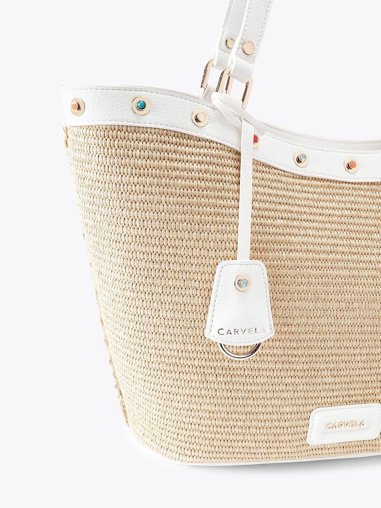 Carvela Brown Amalfi Stone Tote Bag - Image 4 of 4