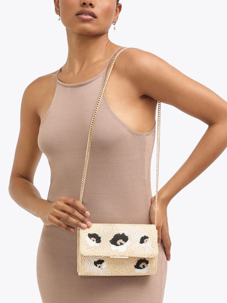 Carvela Brown Giorgia Flower Clutch Bag - Image 5 of 5 Carvela Brown Giorgia Flower Clutch Bag - Image 5 of 5