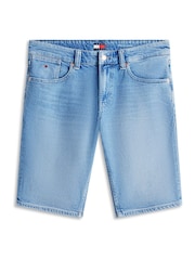 Tommy Jeans Blue Ronnie Whiskered Slim Denim Shorts - Image 5 of 5