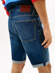 Tommy Jeans Blue Ronnie Faded Slim Denim Shorts - Image 4 of 5