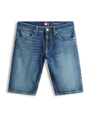 Tommy Jeans Blue Ronnie Faded Slim Denim Shorts - Image 5 of 5