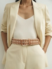 Atelier Leather Braided Waist Belt - Image 1 of 4