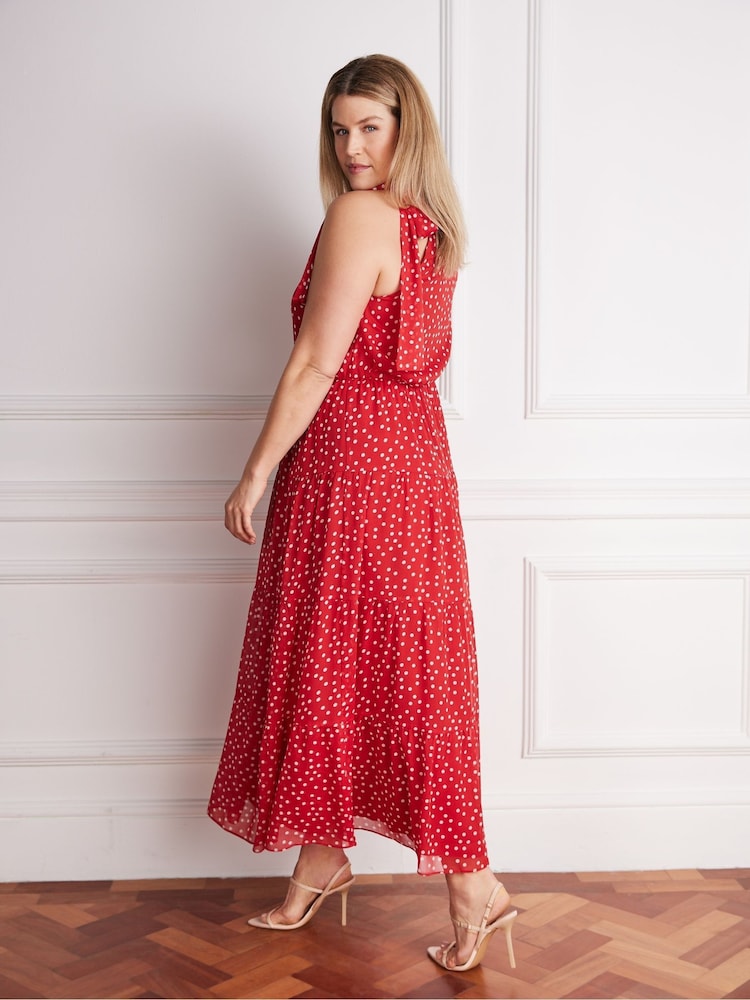 Buy Live Unlimited Red Polka Dot Halter Neck Dress from Next Canada