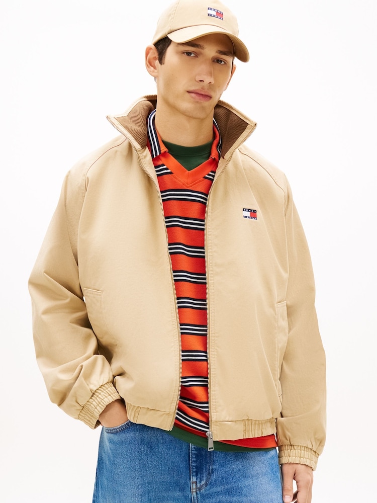 Gold - Tommy Jeans Twill Zip-Thru Jacket - Bild 1 von 6