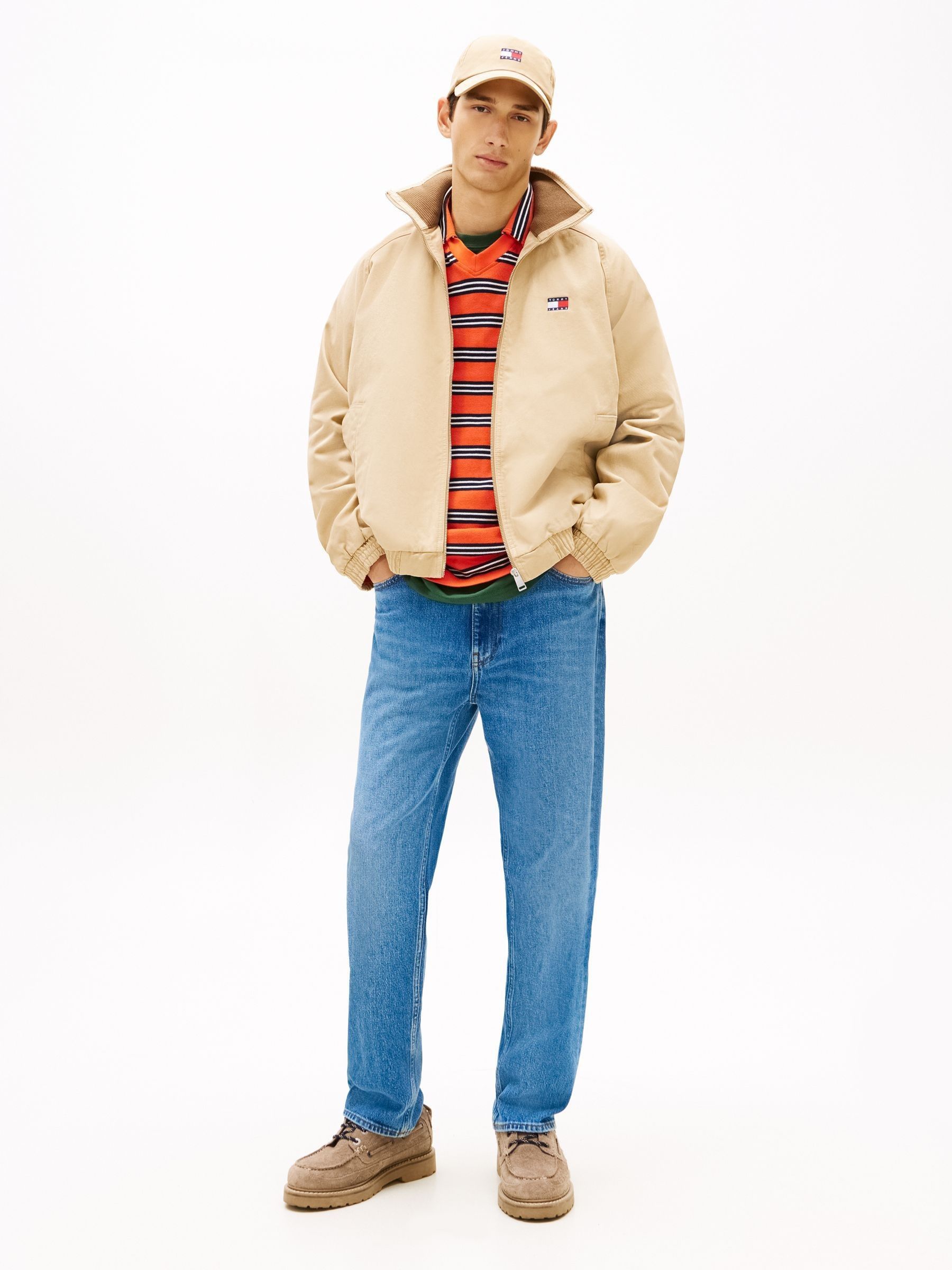 Buy Золотистий - Tommy Jeans Twill Zip-Thru Jacket з сайту Next