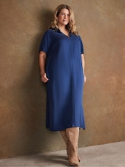 Live Unlimited Blue Blue Soft Touch V-Neck Dress - Image 1 of 6