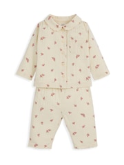 Mamas & Papas Woven Rose Print Pyjamas - Imaginea 1 din 3