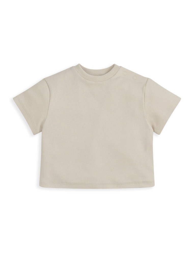 Mamas & Papas Blue Denim Shacket & T-Shirt Set - Image 4 of 4