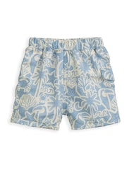 Mamas & Papas Blue Board Shorts & Long Sleeved Top Set - Image 4 of 4