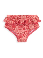 Mamas & Papas Pink Seahorse Print Long Sleeve Swim Top & Bottoms Set - Image 4 of 4