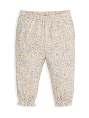 Mamas & Papas Pink Jersey Bunny Floral Print Pyjamas - Image 4 of 4