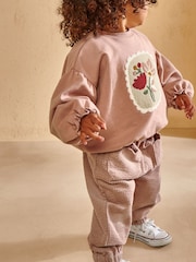 Mamas & Papas Pink Cord Trousers with Elasticated Cuffs - Image 3 of 6