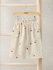 Mamas & Papas Cream Cherry Print Joggers - Image 1 of 3