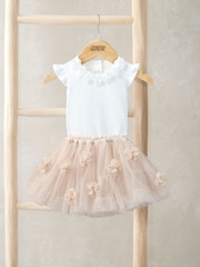 Mamas & Papas Pink Floral Bodysuit & Tutu Set - Image 1 of 4