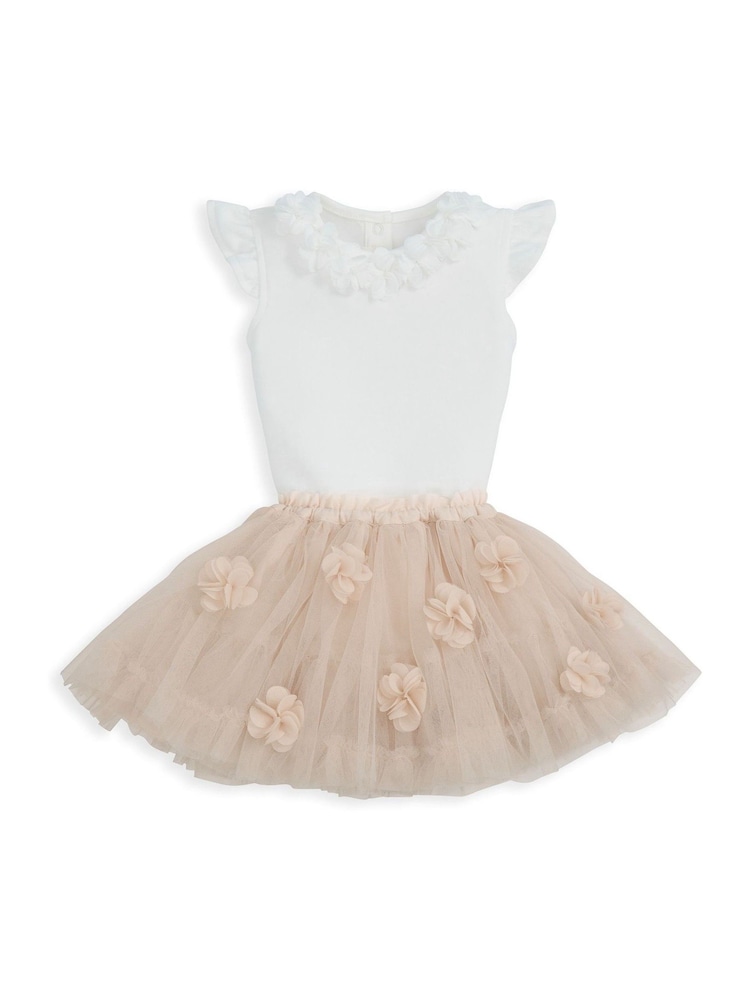 Mamas & Papas Pink Floral Bodysuit & Tutu Set - Image 2 of 4