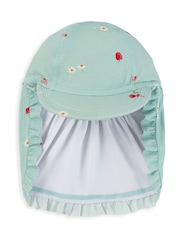 Mamas & Papas Blue Strawberry Peaked Sunhat - Image 2 of 3