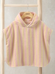 Mamas & Papas Pink Stripe Towelling Poncho - Image 1 of 3