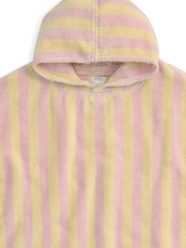Mamas & Papas Pink Stripe Towelling Poncho - Image 3 of 3