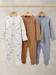 Mamas & Papas Rodeo Cards & Horse Sleepsuits Pack of 3 - Imaginea 1 din 3
