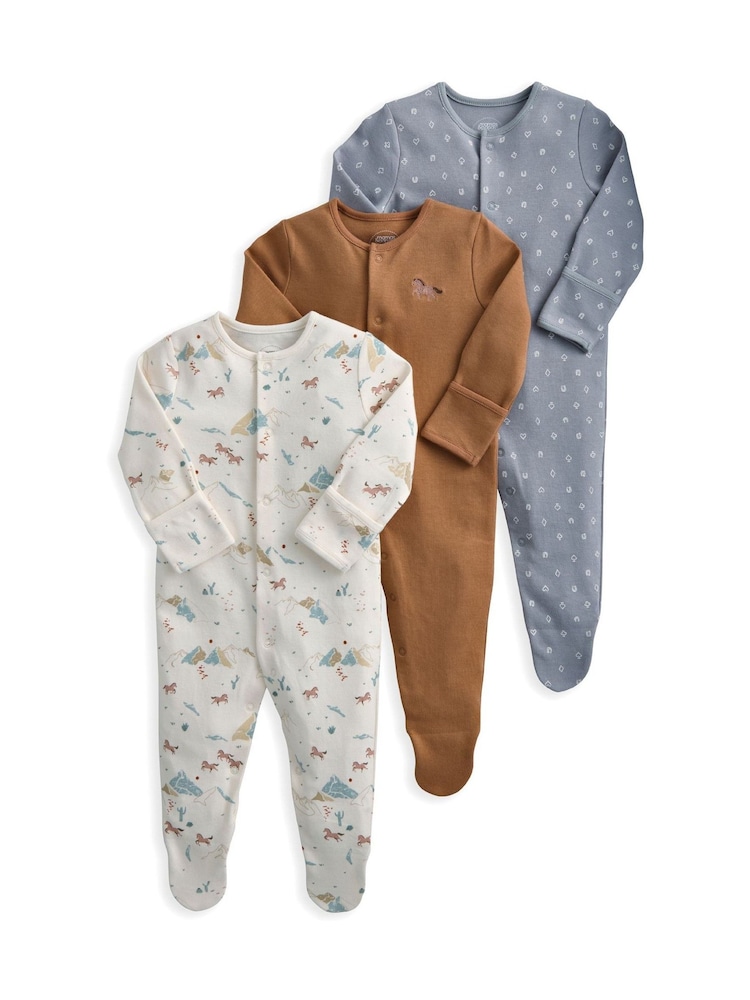 Mamas & Papas Rodeo Cards & Horse Sleepsuits Pack of 3 - Imaginea 2 din 3 Mamas & Papas Rodeo Cards & Horse Sleepsuits Pack of 3 - Imaginea 2 din 3