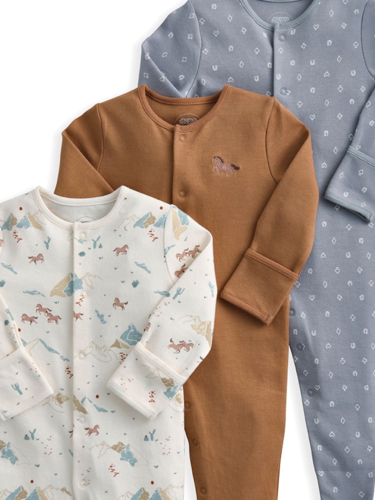 Mamas & Papas Rodeo Cards & Horse Sleepsuits Pack of 3 - Imaginea 3 din 3 Mamas & Papas Rodeo Cards & Horse Sleepsuits Pack of 3 - Imaginea 3 din 3