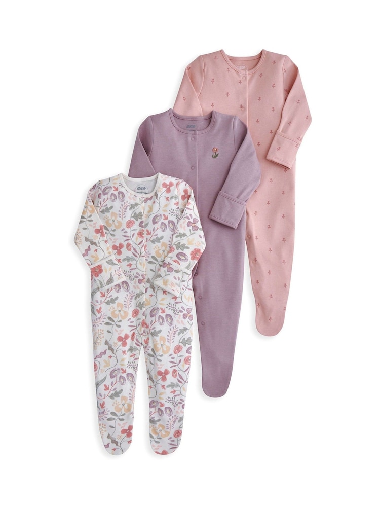 Mamas & Papas Floral Sleepsuits Pack of 3 - 画像 2 / 2