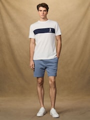 Hackett White Short Sleeve Panel T-Shirt - Image 6 of 8