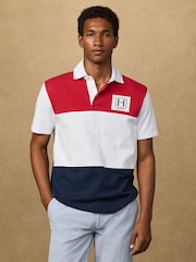 Hackett Red Short Sleeve Rugby Shirt - Image 5 of 7
