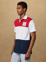 Hackett Red Short Sleeve Rugby Shirt - Image 7 of 7