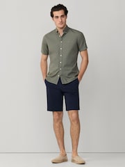 Hackett Short Sleeve Oxford Blue Shirt - Image 6 of 7