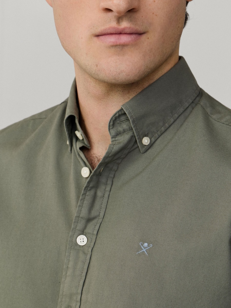 Hackett Short Sleeve Oxford Blue Shirt - Image 7 of 7