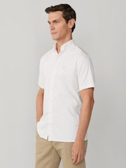 Hackett Short Sleeve Oxford Blue Shirt - Image 4 of 6