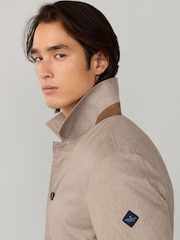 Hackett Brown Herringbone Shirt Jacket - Image 3 of 6