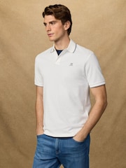 Hackett White Short Sleeve Tipped Polo Shirt - Image 4 of 6