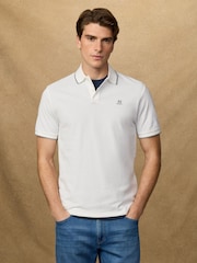 Hackett White Short Sleeve Tipped Polo Shirt - Image 5 of 6