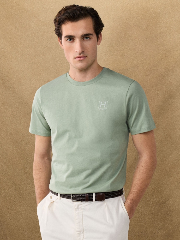 Hackett Green Short Sleeve Logo T-Shirt - Image 1 of 7