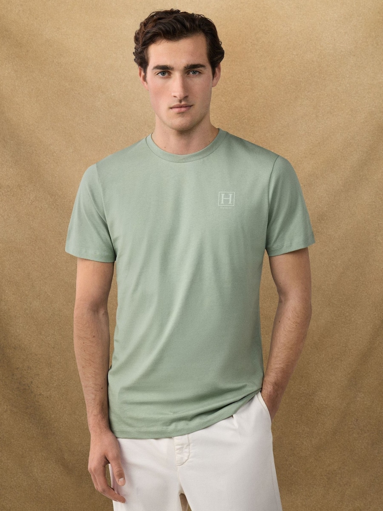 Hackett Green Short Sleeve Logo T-Shirt - Image 2 of 7