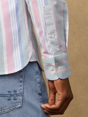 Hackett Tailored Fit Multi Stripe Oxford Shirt - 圖片 6/6