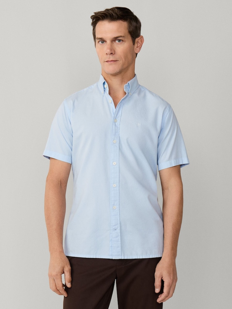 Hackett Short Sleeve Oxford Blue Shirt - Image 2 of 6