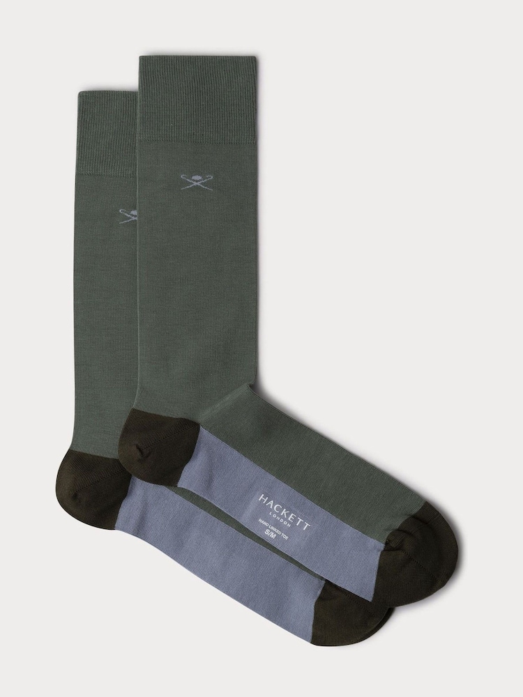 Hackett Combed Cotton Colour Block Socks - Image 1 of 4