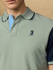 Hackett Blue Short Sleeve Tipped Polo Shirt - Image 8 of 8