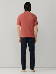 Hackett Red Knitted Short Sleeve Polo Shirt - Image 3 of 6