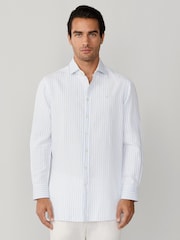 Hackett Blue Cotton-Linen Stripe Shirt - Image 2 of 7